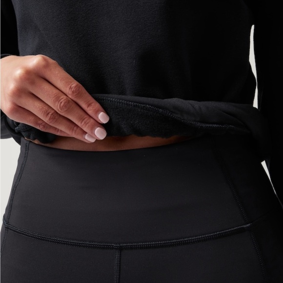 ATHLETA Altitude Polartec Half Zip Sweatshirt // Black #427880 - Picture 6 of 12